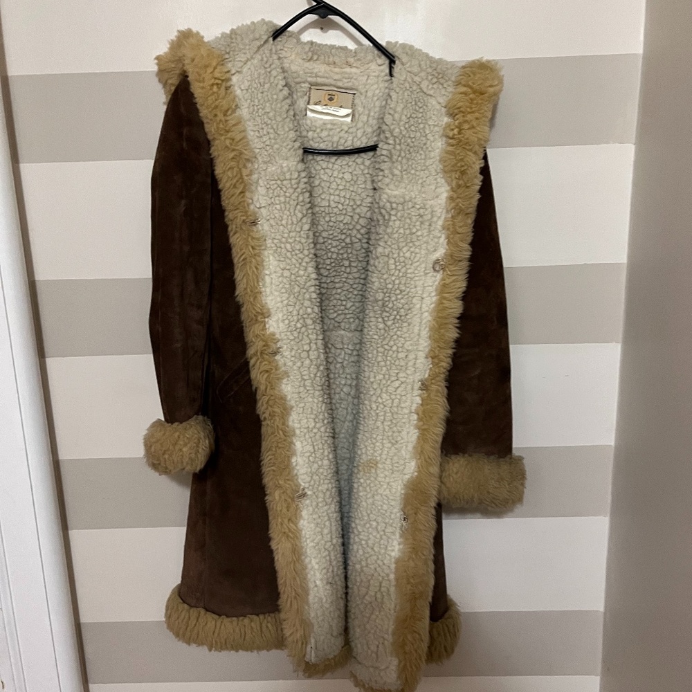 Vintage Suede lambskin lined Coat